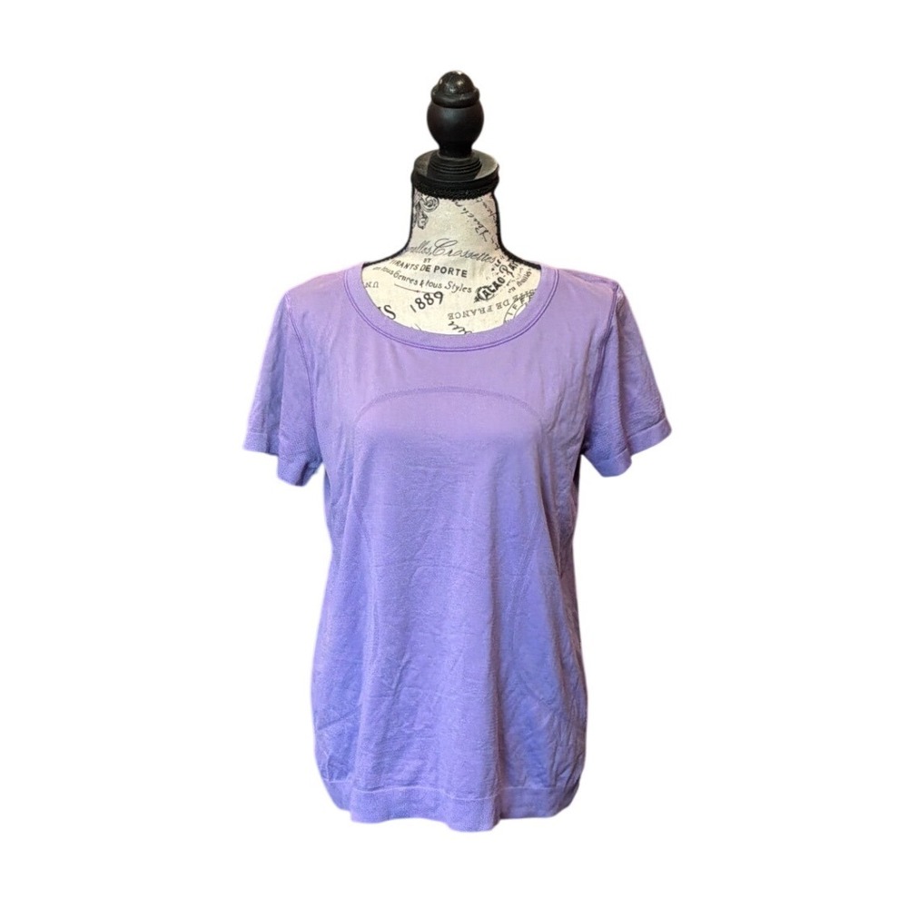 Lululemon Swiftly Tech Short Sleeve Crew Purple Heathered Training Top‎